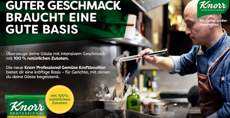 Knorr Professional setzt bei der Herstellung der Bouillons auf eine transparente Zutatenliste. Foto: Knorr Professional