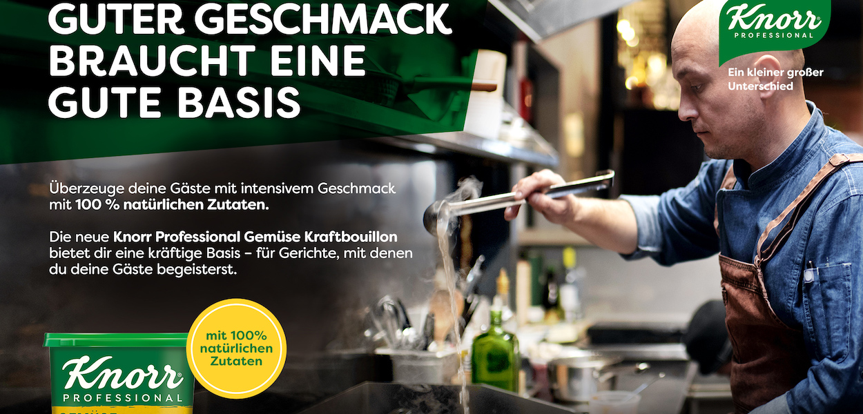 Knorr Professional setzt bei der Herstellung der Bouillons auf eine transparente Zutatenliste. Foto: Knorr Professional